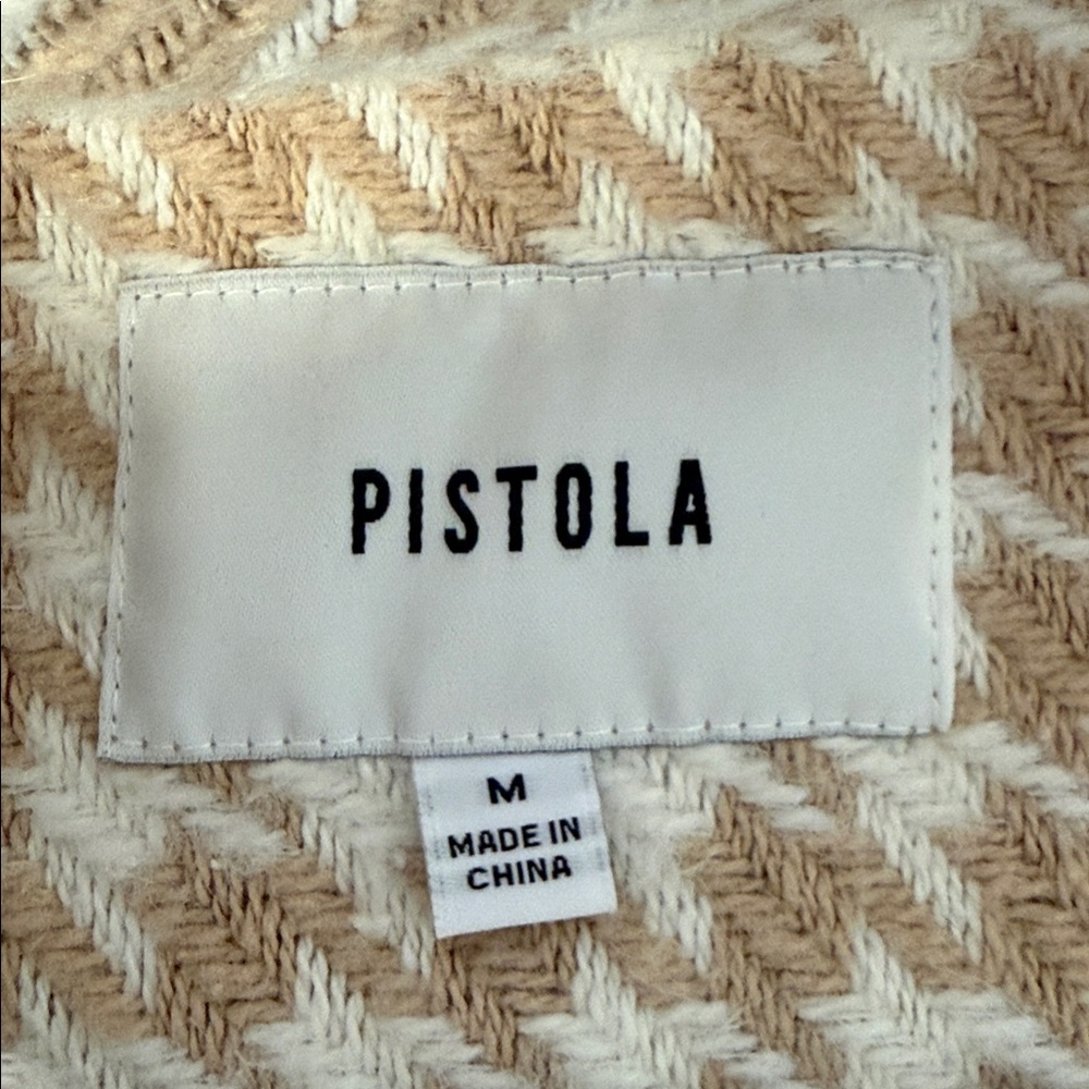 Pistola Medium Houndstooth Button-Front Jacket Be… - image 6